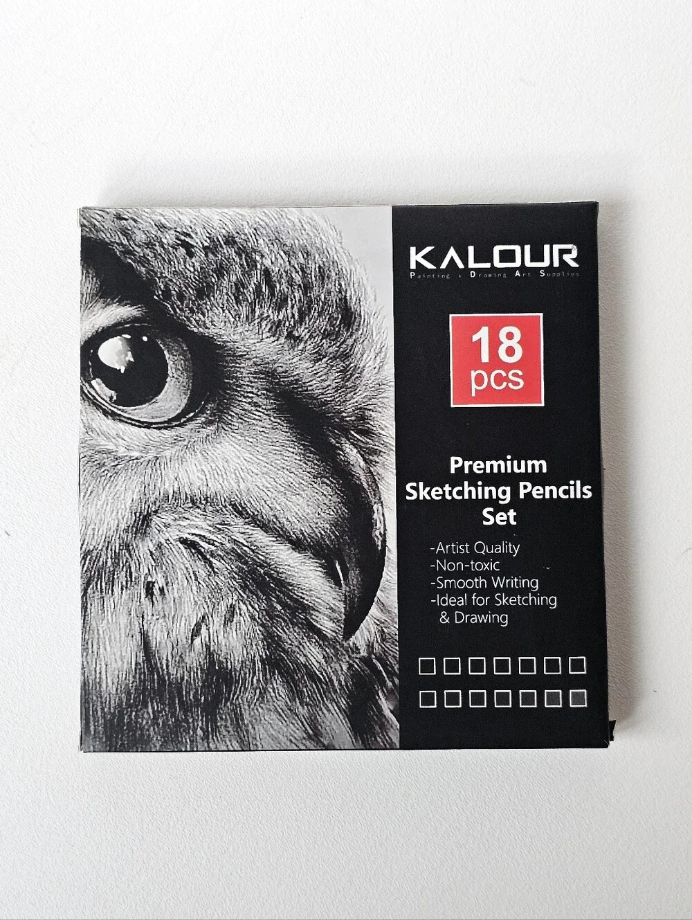 KALOUR 18 Piece Professional Sketching Pencil Set Graphite Drawing Art Kit